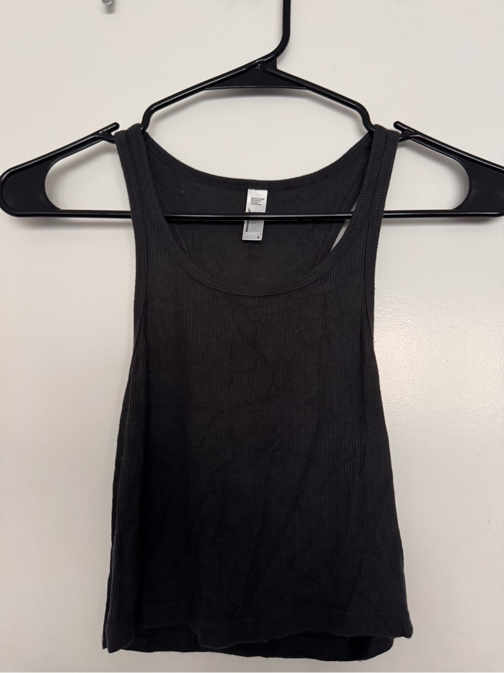 American Apparel Dark Gray Cropped Tank Top